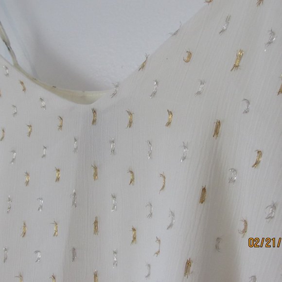 Aqua Camisole Style Cream with Sparkle - Picture 3 of 11